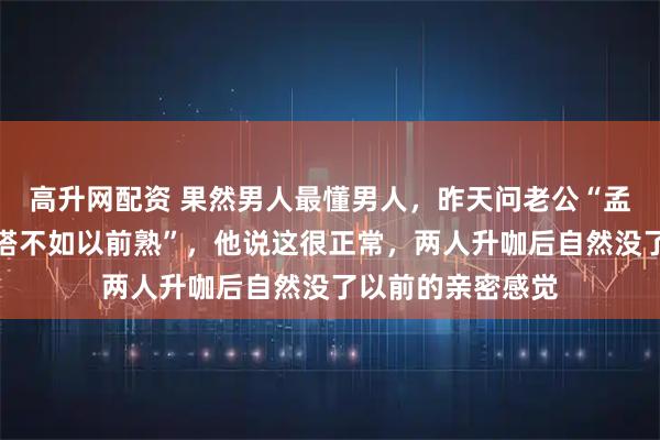 高升网配资 果然男人最懂男人，昨天问老公“孟子义和李昀锐三搭不如以前熟”，他说这很正常，两人升咖后自然没了以前的亲密感觉