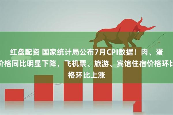 红盘配资 国家统计局公布7月CPI数据！肉、蛋、菜价格同比明显下降，飞机票、旅游、宾馆住宿价格环比上涨
